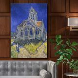 Church at Auvers by Van Gogh Print - Village Church Landscape Blue Sky Art