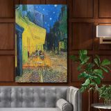 Cafe Terrace at Night Canvas Print Van Gogh - Starry Night Cafe Street Scene