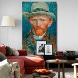 Self-Portrait Canvas Wall Art Van Gogh - Timeless Portrait with Blue Brown Strokes - Image 8