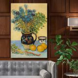 Still Life Nature Morte by Van Gogh - Floral Fruit Ceramic Table Scene canvas wall art