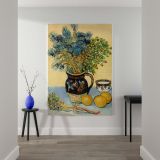 Still Life Nature Morte by Van Gogh - Floral Fruit Ceramic Table Scene canvas wall art - Image 2