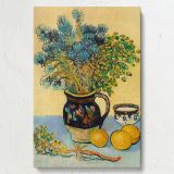 Still Life Nature Morte by Van Gogh - Floral Fruit Ceramic Table Scene canvas wall art - Image 7