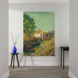 Landscape (1925-1928) by Van Gogh - Garden Path with Red Flowers & Cottage canvas wall art - Image 2
