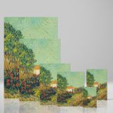 Landscape (1925-1928) by Van Gogh - Garden Path with Red Flowers & Cottage canvas wall art - Image 4