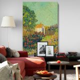 Landscape (1925-1928) by Van Gogh - Garden Path with Red Flowers & Cottage canvas wall art - Image 8