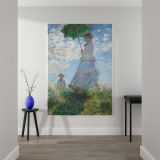 Madame Monet and Her Son by Claude Monet - Woman with Parasol in Meadow canvas wall art - Image 2