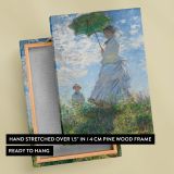Madame Monet and Her Son by Claude Monet - Woman with Parasol in Meadow canvas wall art - Image 6
