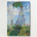 Madame Monet and Her Son by Claude Monet - Woman with Parasol in Meadow canvas wall art - Image 7