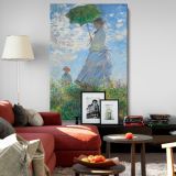 Madame Monet and Her Son by Claude Monet - Woman with Parasol in Meadow canvas wall art - Image 8