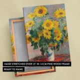 Bouquet of Sunflowers by Claude Monet - Vibrant Yellow Floral Vase Art canvas wall art - Image 6