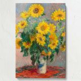 Bouquet of Sunflowers by Claude Monet - Vibrant Yellow Floral Vase Art canvas wall art - Image 7