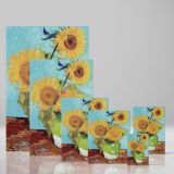 Vase with Three Sunflowers by Van Gogh - Yellow Flower Still Life Print - Image 4