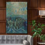 Prisoners Exercising by Van Gogh - Inmates in Symbolic Circular Motion Scene canvas wall art