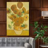 Sunflowers - Floral Still Life in Yellow Vase By Vincent van Gogh canvas wall art