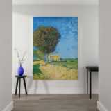 A Lane Near Arles - Blue Sky and Golden Fields Landscape By Vincent van Gogh canvas wall art - Image 2