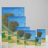 A Lane Near Arles - Blue Sky and Golden Fields Landscape By Vincent van Gogh canvas wall art - Image 4