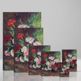 Vase with Carnations - Red and White Floral Still Life By Vincent van Gogh canvas wall art - Image 4