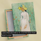 Girl in White - Woman in Field with Flowers Portrait By Vincent van Gogh canvas wall art - Image 6