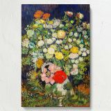Bouquet of Flowers in a Vase - Still Life Floral Painting By Vincent van Gogh canvas wall art - Image 7