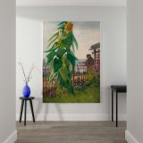 Allotment with Sunflower - Garden Scene Impressionist Landscape By Vincent van Gogh canvas wall art - Image 2
