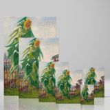 Allotment with Sunflower - Garden Scene Impressionist Landscape By Vincent van Gogh canvas wall art - Image 4