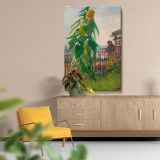 Allotment with Sunflower - Garden Scene Impressionist Landscape By Vincent van Gogh canvas wall art - Image 5