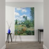 View of VŽtheuil - Wildflowers and Trees Landscape Print By Claude Monet - Image 2