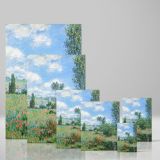 View of VŽtheuil - Wildflowers and Trees Landscape Print By Claude Monet - Image 4