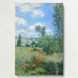 View of VŽtheuil - Wildflowers and Trees Landscape Print By Claude Monet - Image 7