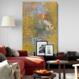 The Geese - Autumn Trees with Ducks Landscape Art By Claude Monet canvas wall art - Image 8