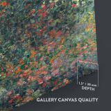 Camille Monet in the Garden at Argenteuil - Outdoor Floral Scene By Claude Monet canvas wall art - Image 3