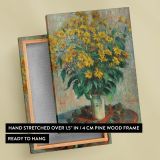 Jerusalem Artichoke Flowers - Elegant Yellow Botanical Painting By Claude Monet canvas wall art - Image 6
