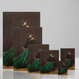 The Woman in the Green Dress - Elegant French Portrait By Claude Monet canvas wall art - Image 4