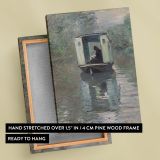The Studio Boat - Impressionist River Scene By Claude Monet canvas wall art - Image 6