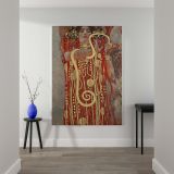 Hygieia - Symbolist Serpent Goddess Portrait By Gustav Klimt canvas wall art - Image 2