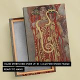 Hygieia - Symbolist Serpent Goddess Portrait By Gustav Klimt canvas wall art - Image 6
