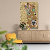 Fulfillment - Iconic Embrace Golden Artwork By Gustav Klimt canvas wall art - Image 5