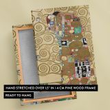 Fulfillment - Iconic Embrace Golden Artwork By Gustav Klimt canvas wall art - Image 6