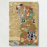 Fulfillment - Iconic Embrace Golden Artwork By Gustav Klimt canvas wall art - Image 7