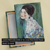 Portrait of a Lady - Blue-Green Romantic Impression By Gustav Klimt canvas wall art - Image 6