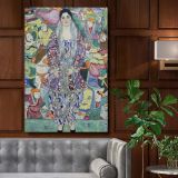 Portrait of Friederike Maria Beer - Colorful Expressionist Woman By Gustav Klimt canvas wall art