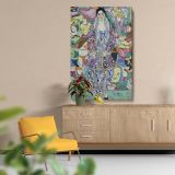 Portrait of Friederike Maria Beer - Colorful Expressionist Woman By Gustav Klimt canvas wall art - Image 5