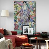 Portrait of Friederike Maria Beer - Colorful Expressionist Woman By Gustav Klimt canvas wall art - Image 8