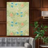 Larkspur - Blue Botanical Floral Pattern By William Morris canvas wall art