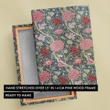 Cray - Red and Pink Floral Pattern on Blue By William Morris canvas wall art - Image 6