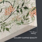 Jasmine Pattern - Orange and Green Botanical Design By William Morris canvas wall art - Image 3