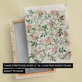 Jasmine Pattern - Orange and Green Botanical Design By William Morris canvas wall art - Image 6