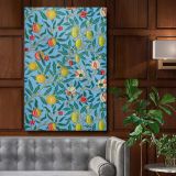 Four Fruits Pattern - Botanical Fruit Design with Peaches and Pomegranates By William Morris canvas wall art
