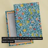 Four Fruits Pattern - Botanical Fruit Design with Peaches and Pomegranates By William Morris canvas wall art - Image 6