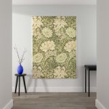 Chrysanthemum - Beige and Green Floral Victorian Pattern By William Morris canvas wall art - Image 2